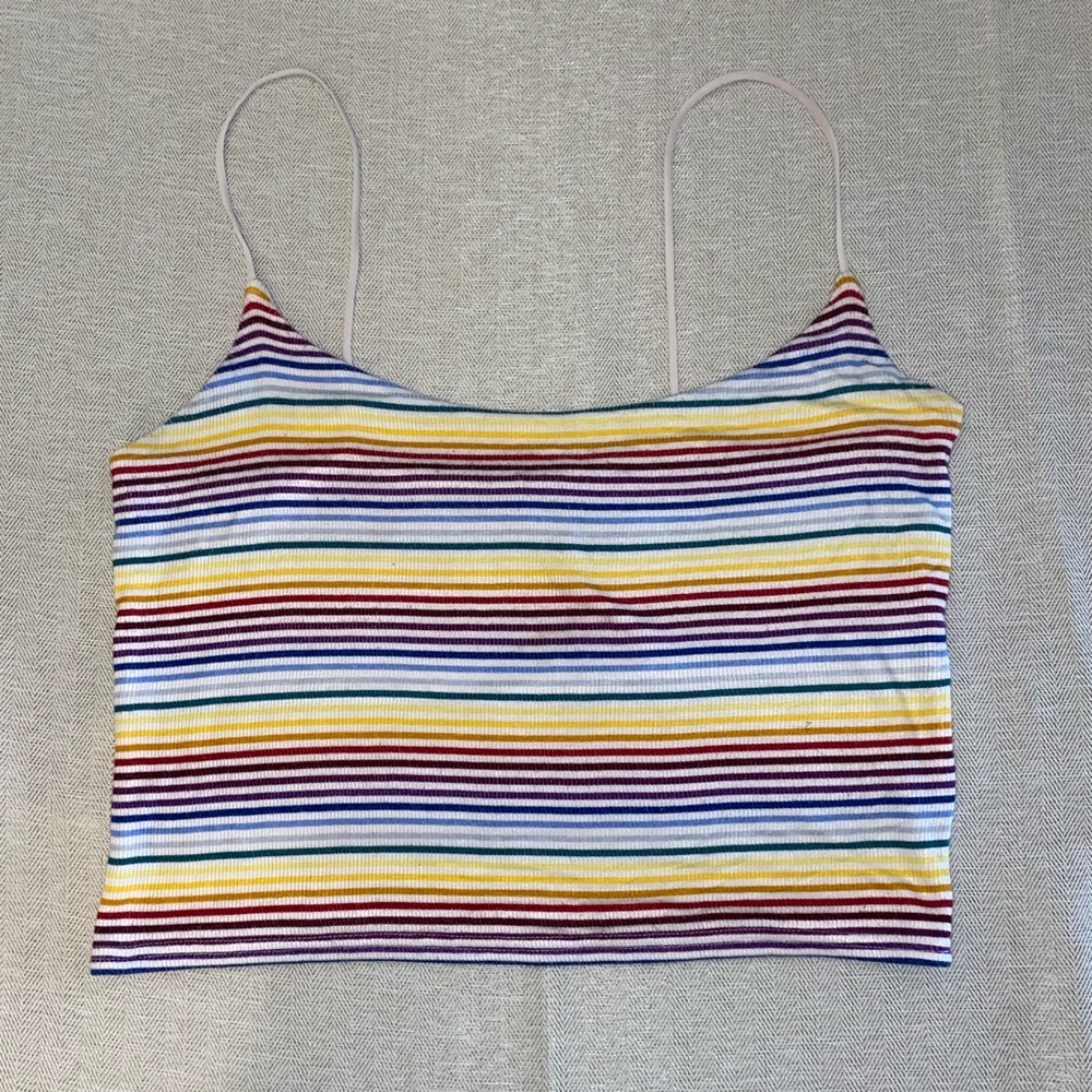 Pacsun colorful cropped tank top